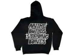 Sale Anime Builds Strong Bones Puff Print Hoodie Jackets | Hoodies