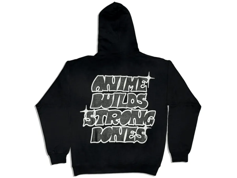 Sale Anime Builds Strong Bones Puff Print Hoodie Jackets | Hoodies