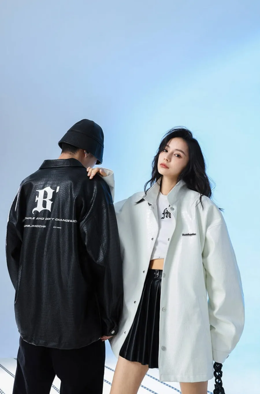 Best Croc Faux-Leather Biker Jacket Jackets