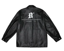 Best Croc Faux-Leather Biker Jacket Jackets