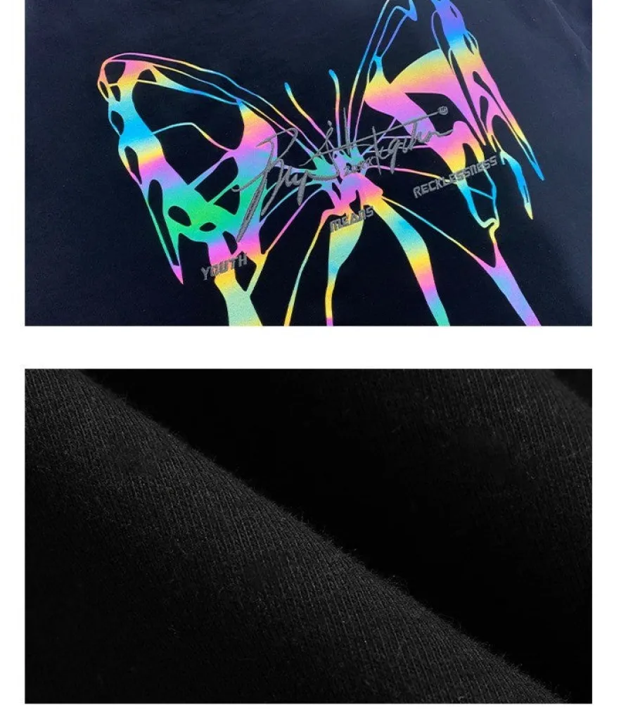 Clearance 3M Reflective Butterfly Tee T-Shirts