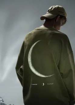 Clearance 3M Reflective Crescent Moon Sweatshirt Sweaters