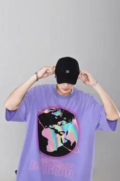 Best 3M Reflective Rainbow Earth Tee T-Shirts