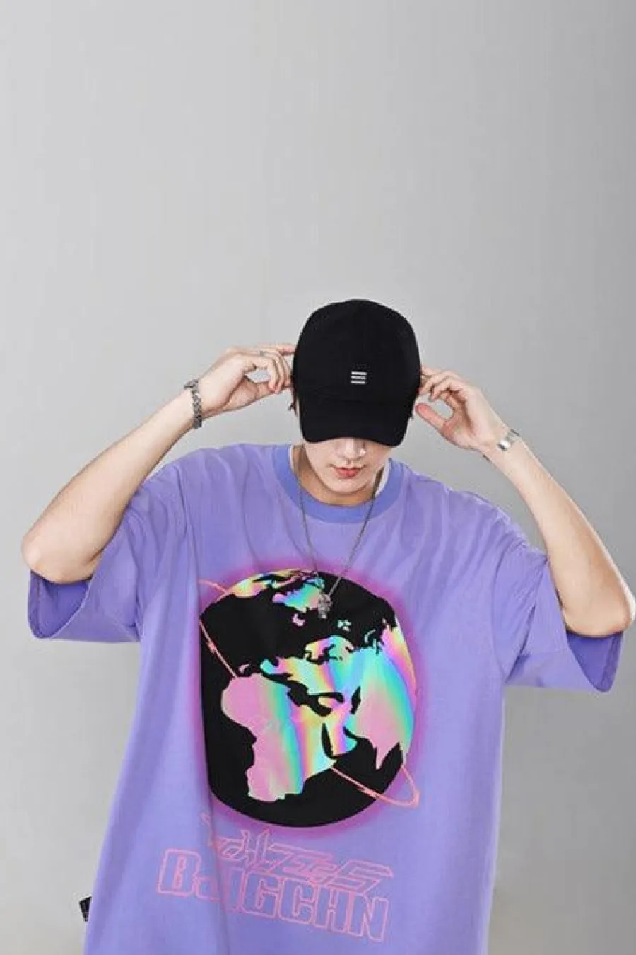 Best 3M Reflective Rainbow Earth Tee T-Shirts