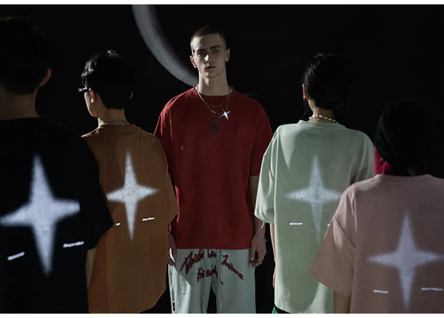 Best 3M Reflective Star Spike Tee T-Shirts
