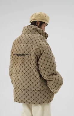 Fashion Monogram Print Puffer Jacket Jackets