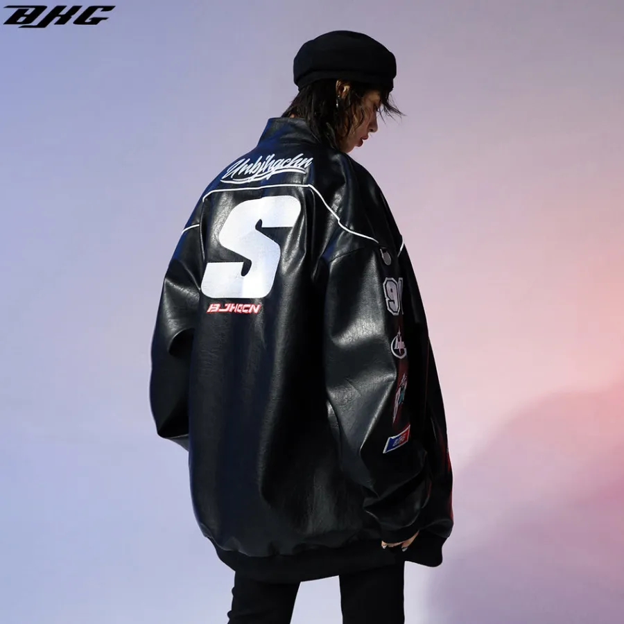 Fashion Patched Biker Jacket Jackets