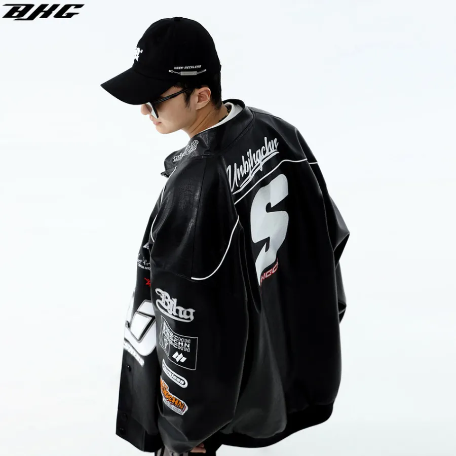 Fashion Patched Biker Jacket Jackets