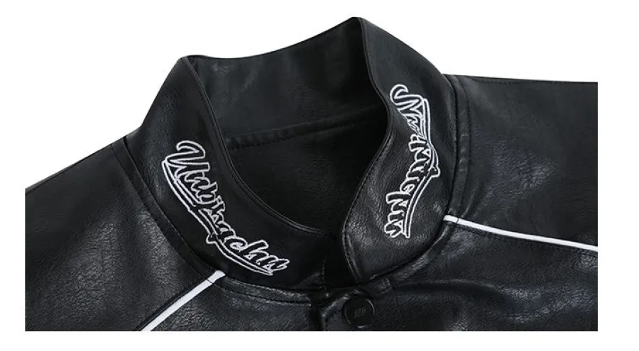 Fashion Patched Biker Jacket Jackets