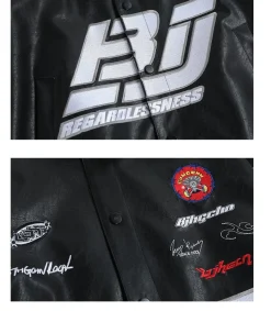 Fashion Patched Biker Jacket Jackets