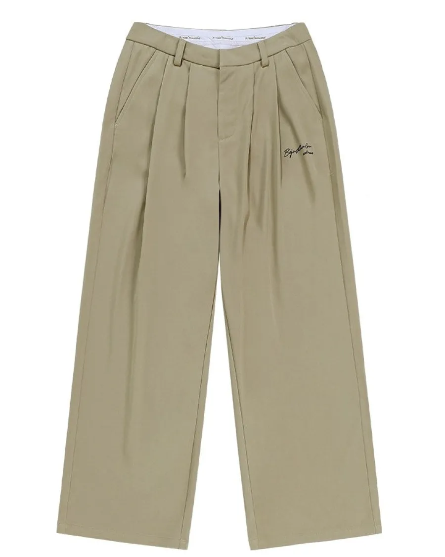 Outlet Pleated Trousers Pants
