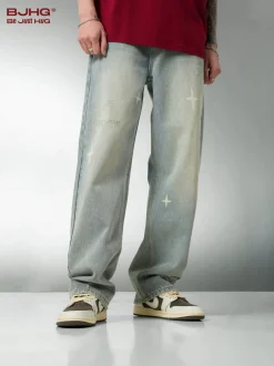 New Star Spike Washed Denim Jeans Jeans