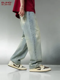 New Star Spike Washed Denim Jeans Jeans