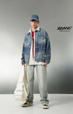 New Star Spike Washed Denim Jeans Jeans