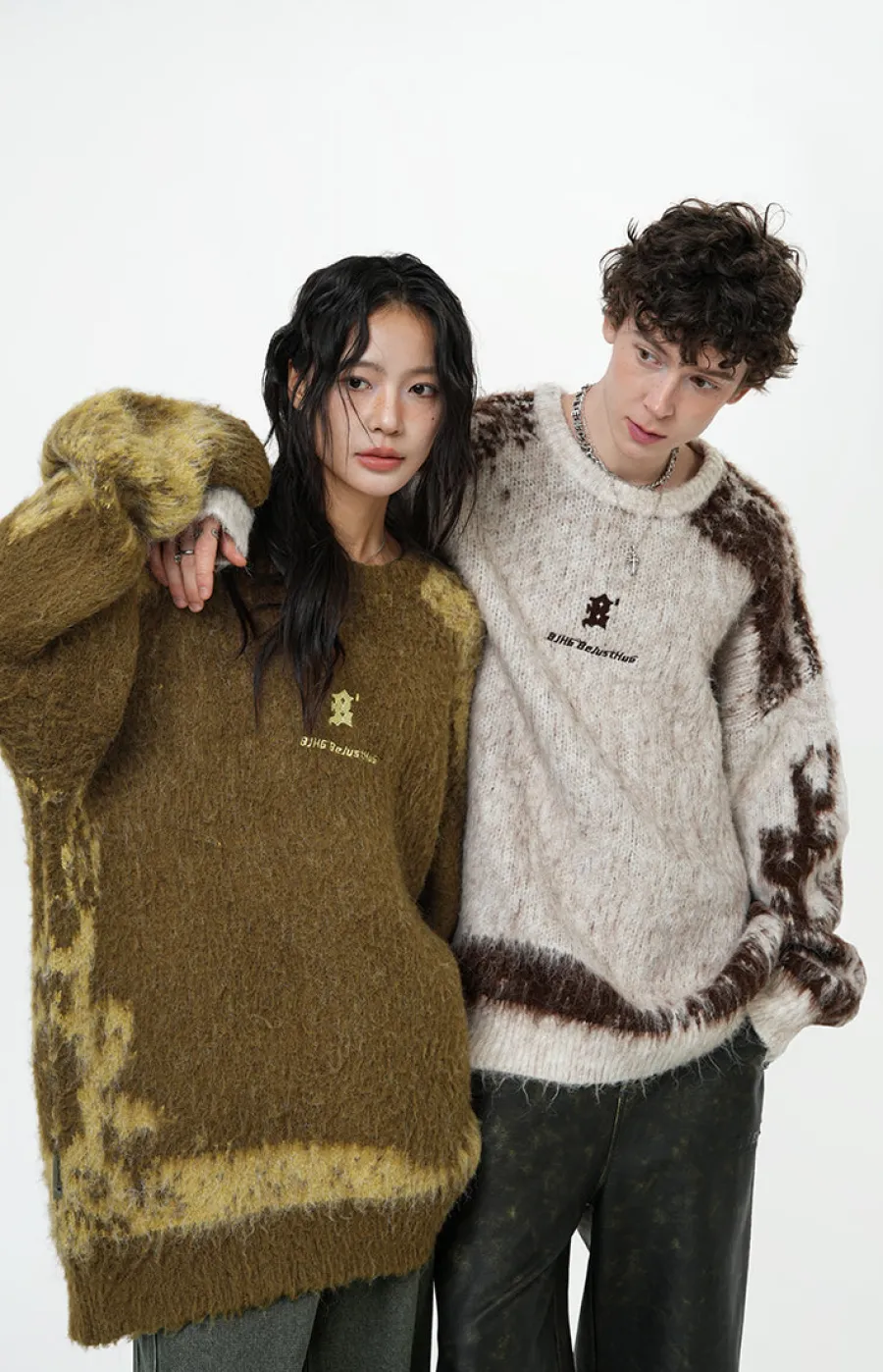 Outlet Textured Jacquard Sweater Sweaters