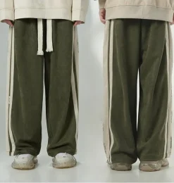 Fashion Velour Wideleg Lounge Pants Pants