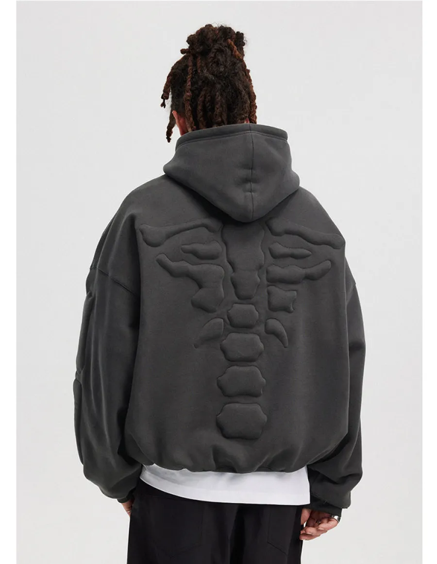 Best Embossed Skeleton Hoodie Hoodies
