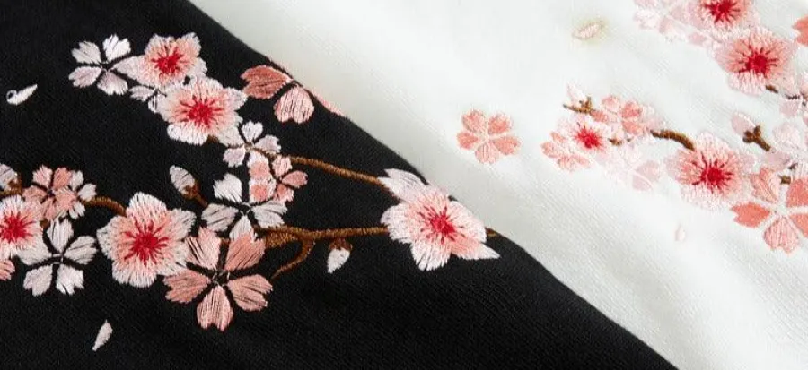 Discount Cherry Blossom Butterfly Embroidered Hoodie Hoodies