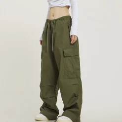 New Monochrome Baggy Cargo Pants Pants