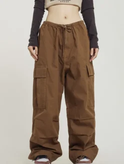 New Monochrome Baggy Cargo Pants Pants