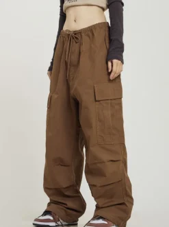 New Monochrome Baggy Cargo Pants Pants