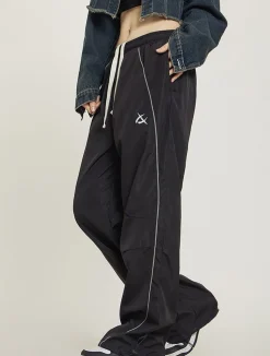 Outlet Wide-Leg Track Pants Pants