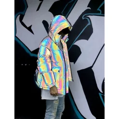 Hot 3M Reflective Puffer Jacket Jackets