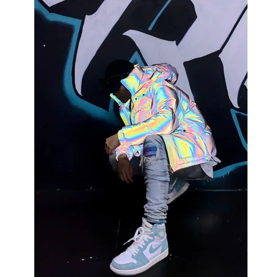 Hot 3M Reflective Puffer Jacket Jackets