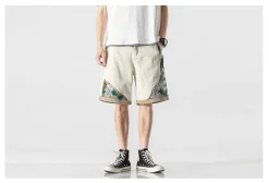 New Embroidered Floral Patchwork Shorts Shorts
