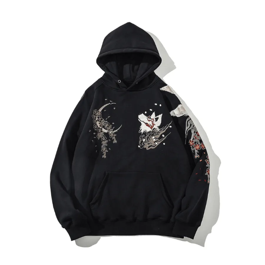 Sale Embroidered Fox Hoodie Hoodies