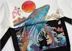 Hot Embroidered Ocean Hoodie Hoodies