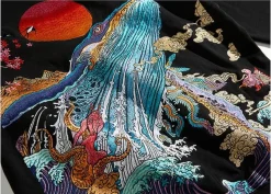 Hot Embroidered Ocean Hoodie Hoodies