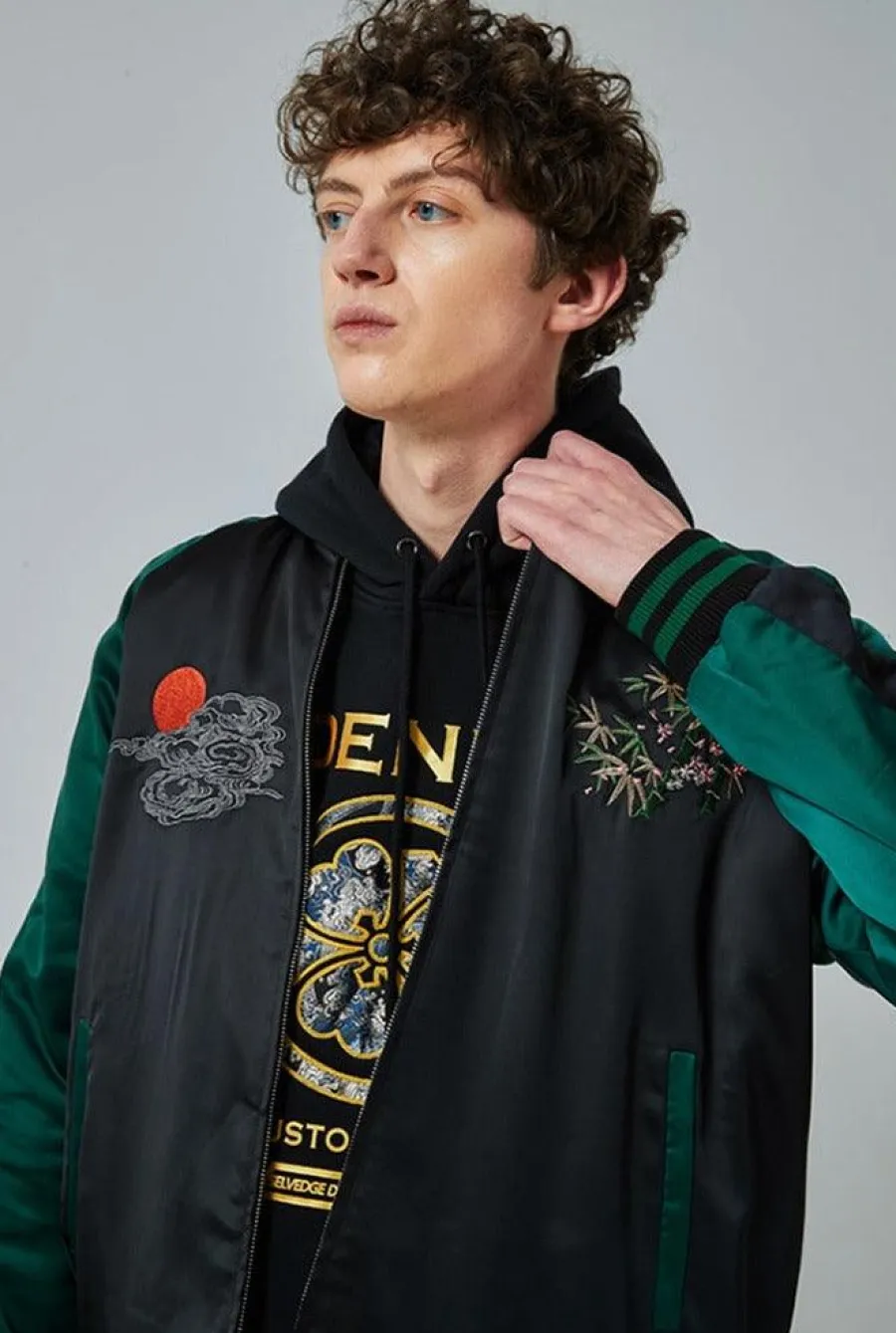 Fashion Embroidered Tiger Varsity Jacket Jackets