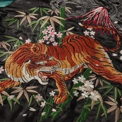 Fashion Embroidered Tiger Varsity Jacket Jackets