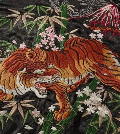 Fashion Embroidered Tiger Varsity Jacket Jackets