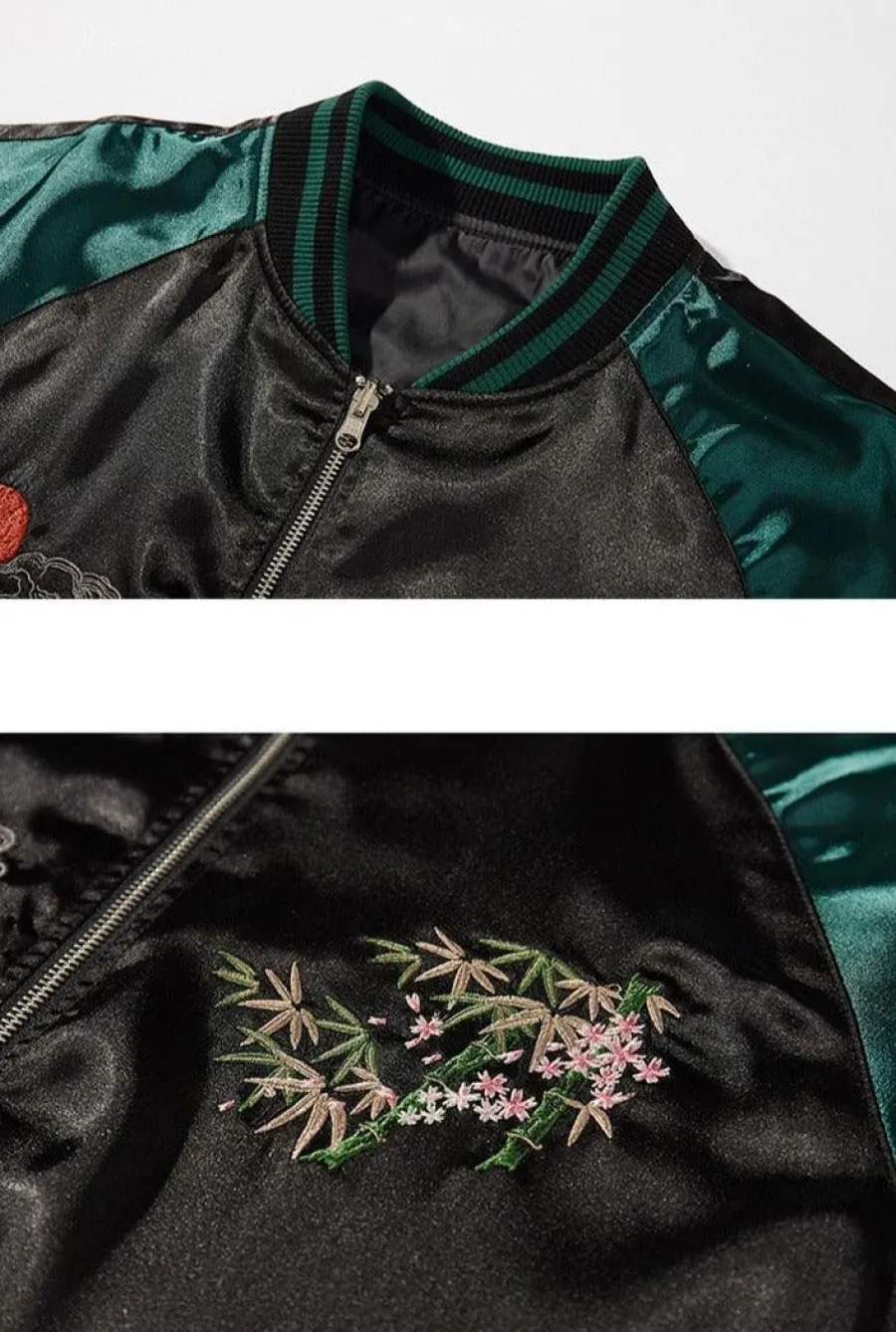Fashion Embroidered Tiger Varsity Jacket Jackets