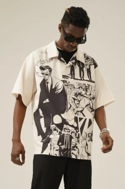 Clearance "Comic" Button-Up Shirt Shirts