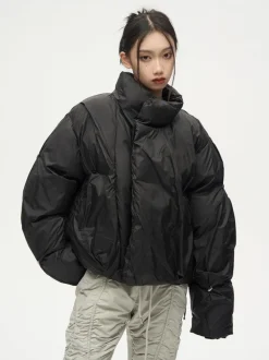 Online Overlapped Puffer Jacket Jackets