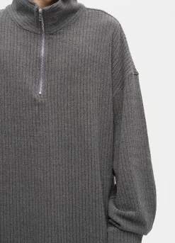 Best Quarter Zip Ribbed Fleece Jacket Sweaters