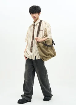 Clearance Striped Collar Shirt Shirts