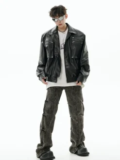 Online Acid Wash Paneled Jeans Jeans