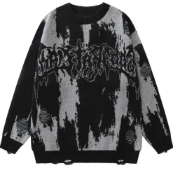 Best Grunge Distressed Knit Sweater Sweaters