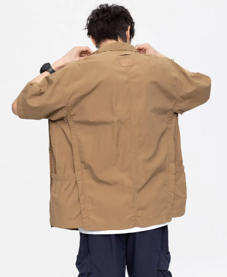 Discount Paneled Button-Up Shirt Shirts