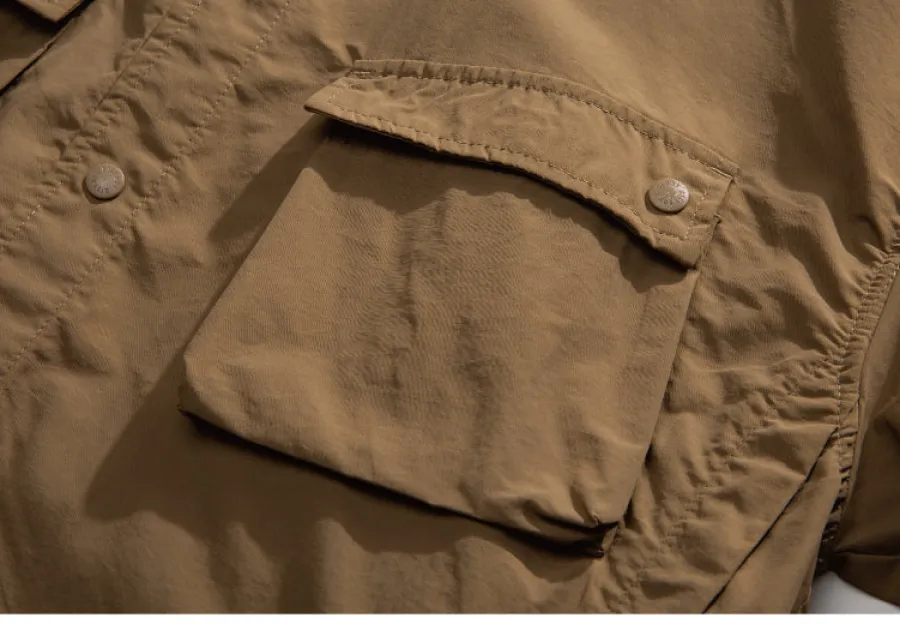 Discount Paneled Button-Up Shirt Shirts