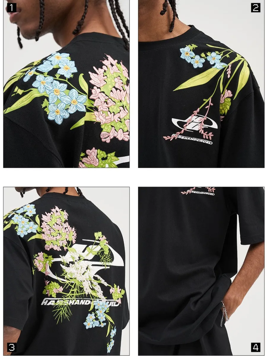 Outlet Embroidered "Bloom" Tee T-Shirts