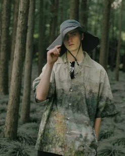 Fashion Painted Autumn Button-Up Shirts