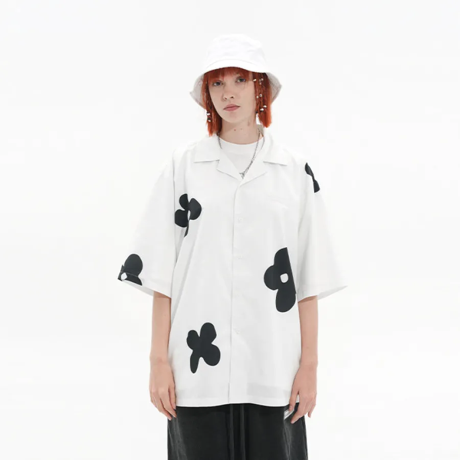 New Solitary Flower Button-Up Shirts