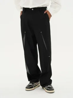 Sale Spliced Trousers Pants