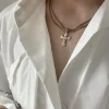 Clearance Two-Tone Cross Necklace Accessories