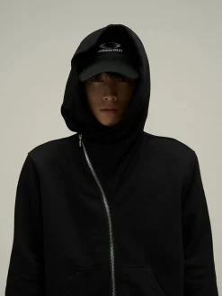 Discount HJK Exclusive Asymmetrical Zip Hooded Jacket Jackets